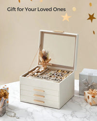 Jewelry Box Organizer With Glass Lid 2 To 6 Layer Storage – product view 31 | Amaraloft