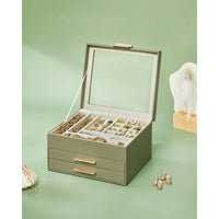Jewelry Box Organizer With Glass Lid 2 To 6 Layer Storage – product view 47 | Amaraloft