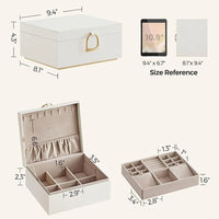 Jewelry Box Organizer With Handle 2 Layer Storage – product view 12 | Amaraloft
