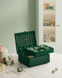 Jewelry Box Organizer With Handle 2 Layer Storage – product view 17 | Amaraloft