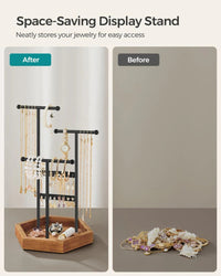 Jewelry Holder Stand With Metal Frame And Tray – product view 12 | Amaraloft