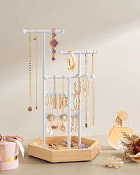 Jewelry Holder Stand With Metal Frame And Tray – product view 14 | Amaraloft