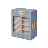 Jewelry Organizer Box With Mirror 5 Layer And Side Drawers – product view 3 | Amaraloft