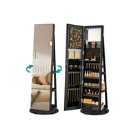 Jewelry Organizer Cabinet With Mirror LED Lights And Storage – product view 5 | Amaraloft