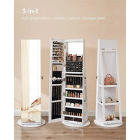 Jewelry Organizer Cabinet With Mirror LED Lights And Storage – product view 7 | Amaraloft