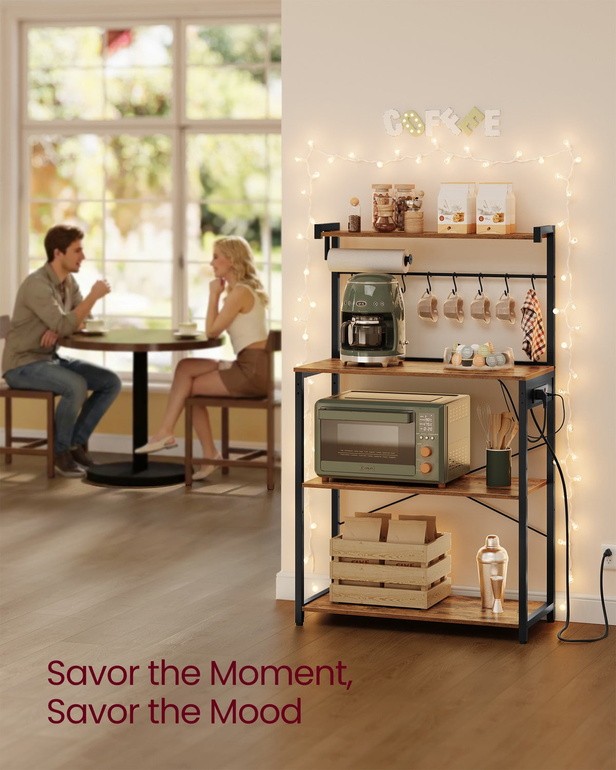 Kitchen Bakers Rack With Power Outlet - product photo 05
