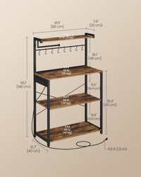Kitchen Bakers Rack With Power Outlet - product photo 06