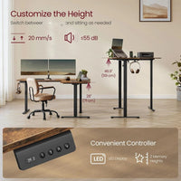 L Shaped Electric Standing Desk With Power Outlets – product view 4 | Amaraloft