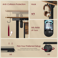 L Shaped Electric Standing Desk With Power Outlets – product view 6 | Amaraloft