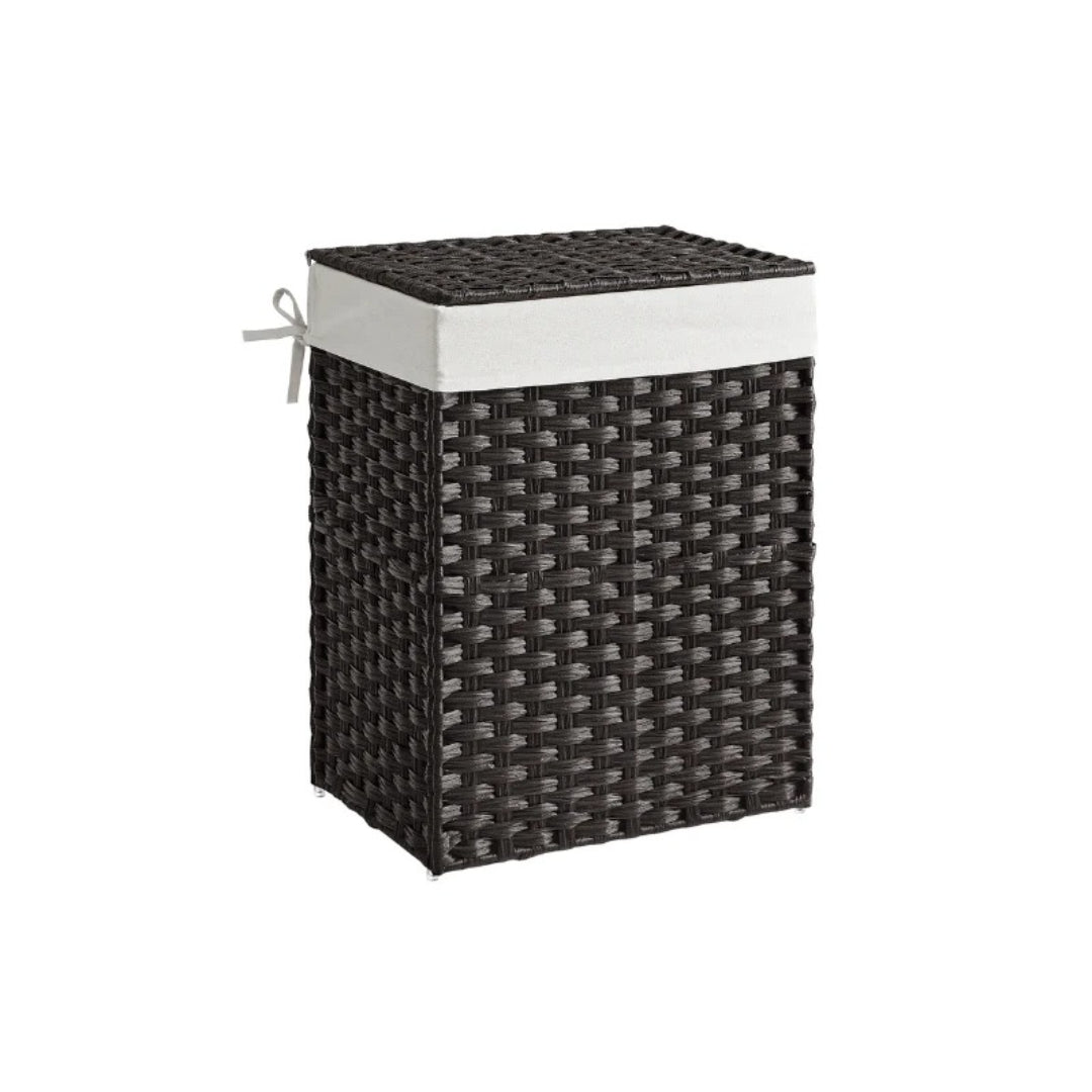 Laundry Basket With Lid 23.8 Gallon Rattan Hamper 23.6in High – product view 3 | Amaraloft