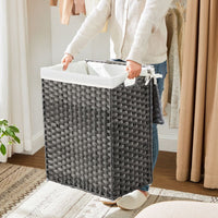 Laundry Basket With Lid 23.8 Gallon Rattan Hamper 23.6in High – product view 8 | Amaraloft