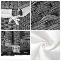 Laundry Basket With Lid 23.8 Gallon Rattan Hamper 23.6in High – product view 11 | Amaraloft