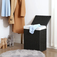 Laundry Basket With Lid 23.8 Gallon Rattan Hamper 23.6in High – product view 20 | Amaraloft