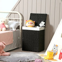 Laundry Basket With Lid 23.8 Gallon Rattan Hamper 23.6in High – product view 21 | Amaraloft