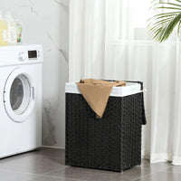 Laundry Basket With Lid 23.8 Gallon Rattan Hamper 23.6in High – product view 23 | Amaraloft