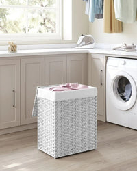 Laundry Basket With Lid 23.8 Gallon Rattan Hamper 23.6in High – product view 24 | Amaraloft