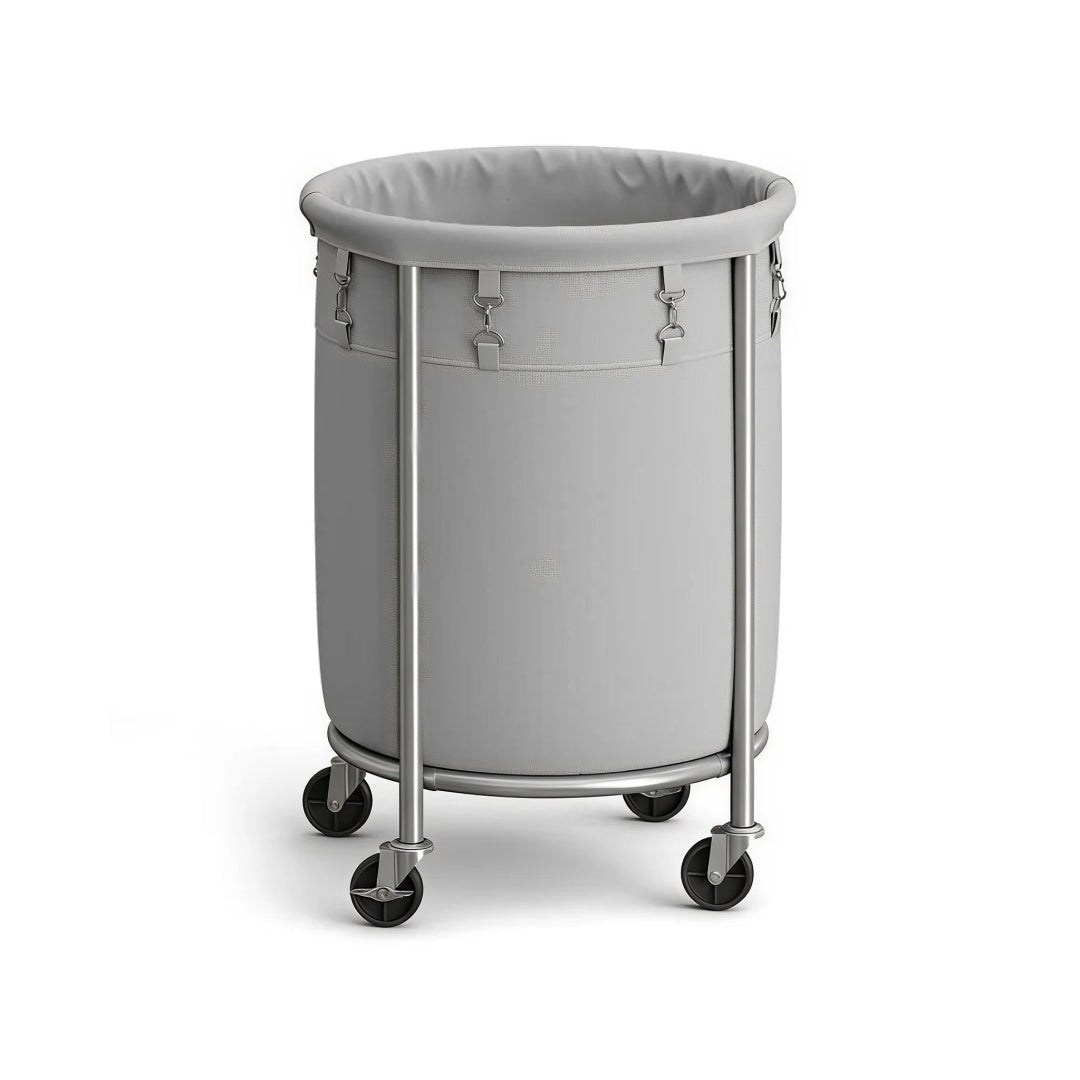 Laundry Basket With Wheels 29 Gallon Removable Bag 28in High – product view 3 | Amaraloft