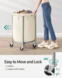 Laundry Basket With Wheels 29 Gallon Removable Bag 28in High – product view 9 | Amaraloft