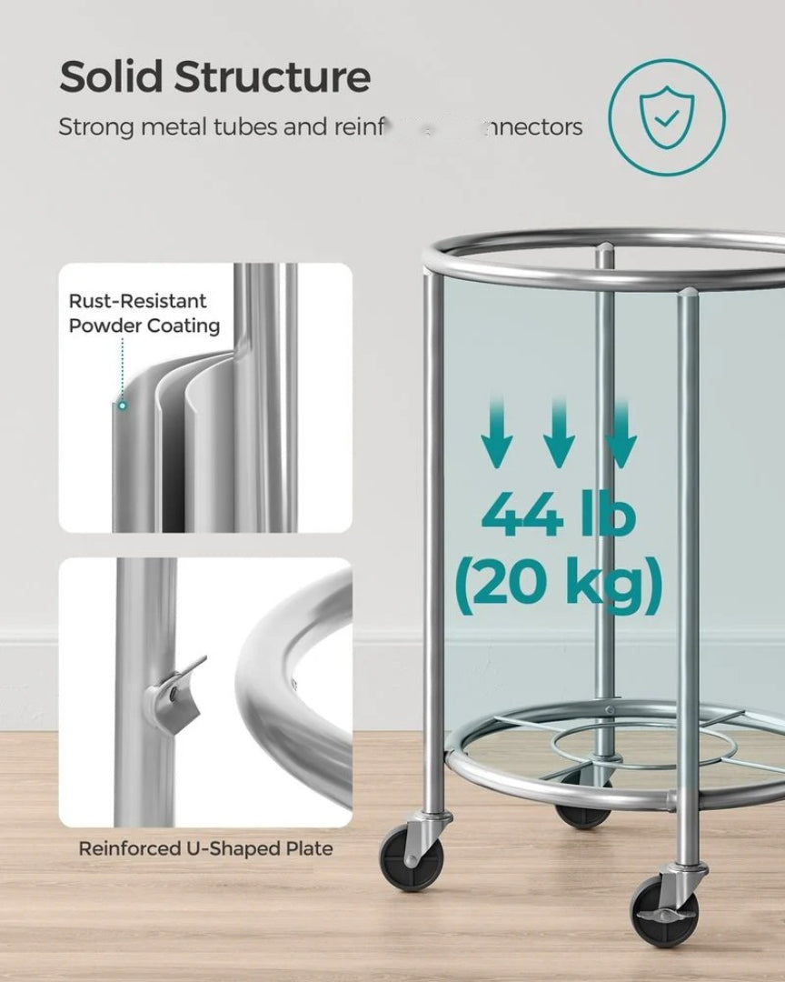 Laundry Basket With Wheels 29 Gallon Removable Bag 28in High – product view 12 | Amaraloft