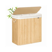 Laundry Hamper With Lid 3 Section 39.6 Gallon Sorter – product view 2 | Amaraloft