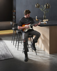 Leather Bar Stools With Backs, 360 Degree Swivel Seat 35.8 Or 39.8 Inch - product photo 84