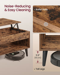 Lift Top Coffee Table With Hidden Storage Compartment, Living Room - product photo 18
