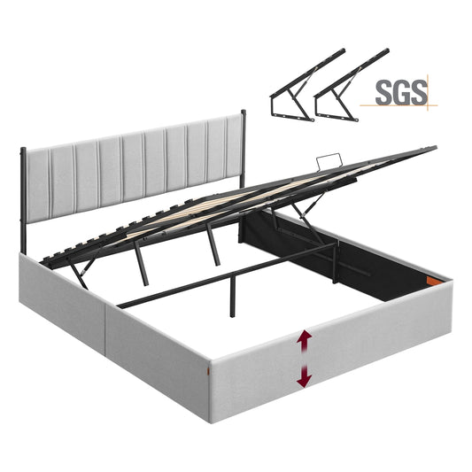 Lift Up Storage Bed Frame King Size - product photo 01