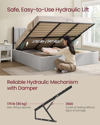 Lift Up Storage Bed Frame King Size - product photo 06
