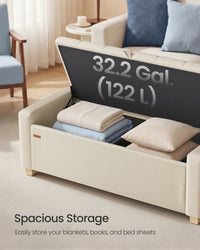 Linen Storage Ottoman Bench With Padded Seat For Bedroom Or Lounge - product photo 10