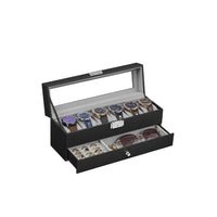 Lockable Watch Box With Glass Lid 6 8 Or 12 Slot – product view 2 | Amaraloft