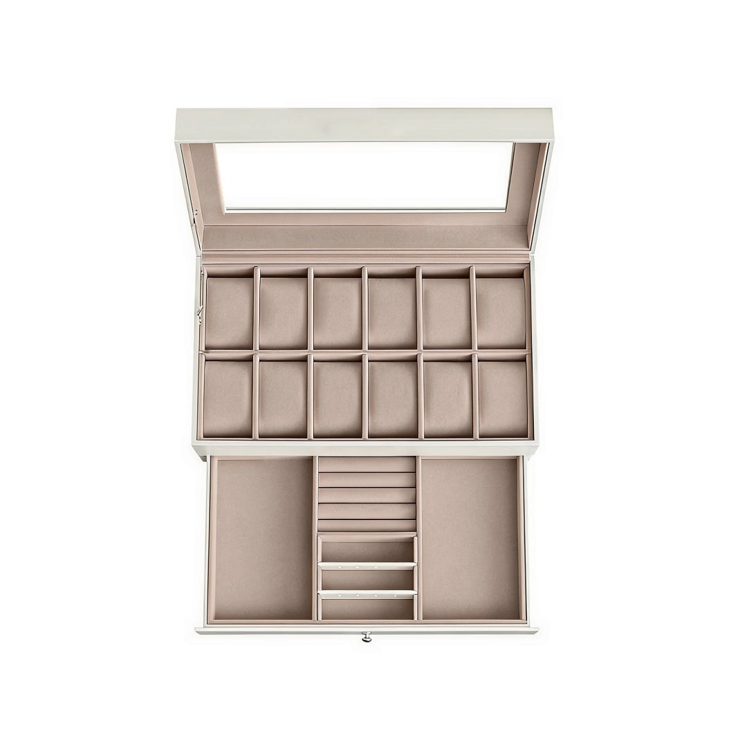 Lockable Watch Box With Glass Lid 6 8 Or 12 Slot – product view 9 | Amaraloft