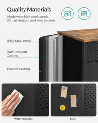 Modern Storage Chest With Pegboard Door, Multifunctional Storage Cabinet - product photo 30