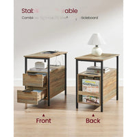 Narrow End Table With Charging Station And 2 Drawers – product view 14 | Amaraloft