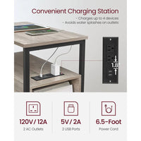 Narrow End Table With Charging Station And 2 Drawers – product view 27 | Amaraloft