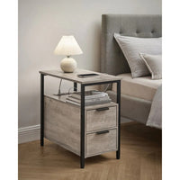 Narrow End Table With Charging Station And 2 Drawers – product view 32 | Amaraloft