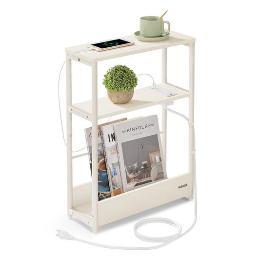 Narrow Side Table With Charging Station - product photo 01