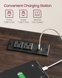 Nightstands With Charging Station And Open Compartment - product photo 11