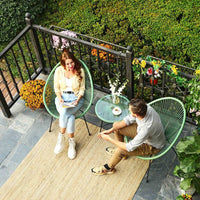 Outdoor Seating Set 3 Piece Acapulco Chairs With Table – product view 9 | Amaraloft