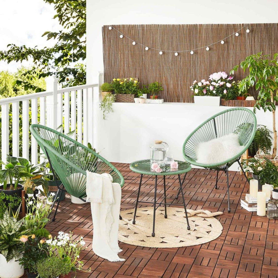 Outdoor Seating Set 3 Piece Acapulco Chairs With Table – product view 10 | Amaraloft