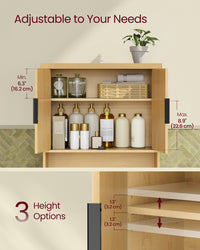 Over The Toilet Storage Cabinet, 23.6-Inch Wide Mid Century Modern - product photo 09