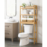 Over Toilet Bathroom Organizer 3-Tier Bamboo Shelf 66.9in High – product view 8 | Amaraloft