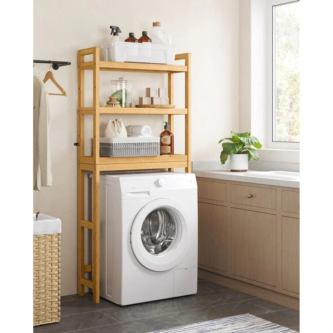 Over Toilet Bathroom Organizer 3-Tier Bamboo Shelf 66.9in High – product view 15 | Amaraloft