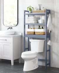 Over Toilet Bathroom Organizer 3-Tier Bamboo Shelf 66.9in High – product view 17 | Amaraloft