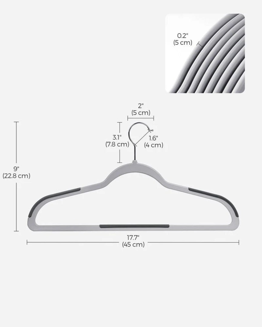 Plastic Coat Hangers Pack Of 50 – product view 15 | Amaraloft