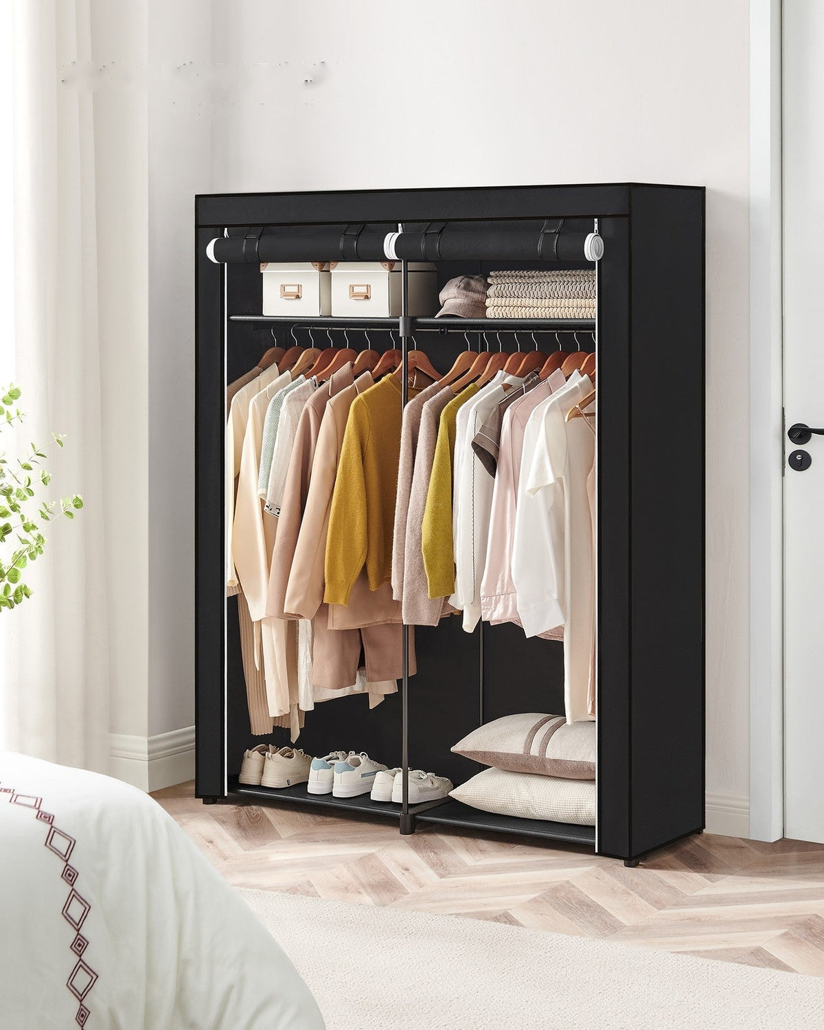 Portable Closet Wardrobe 55.1 X 16.9 X 68.5 Inches - product photo 03