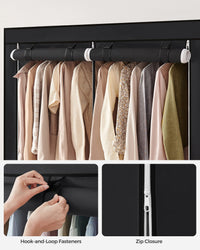 Portable Closet Wardrobe 55.1 X 16.9 X 68.5 Inches - product photo 09