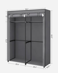 Portable Closet Wardrobe 55.1 X 16.9 X 68.5 Inches - product photo 15