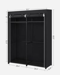 Portable Closet Wardrobe 55.1 X 16.9 X 68.5 Inches - product photo 49