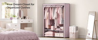 Portable Closet Wardrobe With Hanging Rails, 55.1 x 16.9 x 68.5 Inch - product photo 57