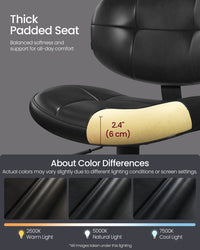 PU Leather Swivel Bar Stools With Back And Footrest - product photo 05